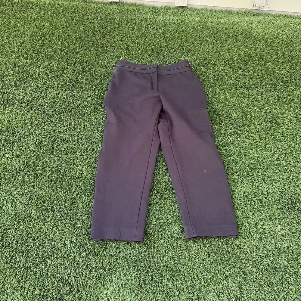 SANDRO Trousers Women's (EU) 40 Size Small Black Stripe Pockets Career